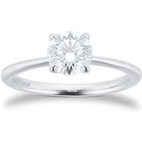 Exclusive Platinum 1.00cttw Brilliant Cut Solitaire Goldsmiths Signature Diamond Engagement Ring - Ring Size J