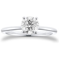 Platinum 1.00cttw Brilliant Cut Diamond Solitaire Engagement Ring - Ring Size J.5