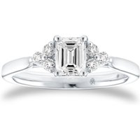 Platinum 1.55cttw GIA Emerald Cut Diamond Engagement Ring - Ring Size O