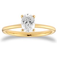 18ct Yellow Gold 0.70cttw Oval Cut Diamond Solitaire Engagement Ring - Ring Size N