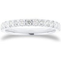 Platinum 0.50cttw Round Brilliant Cut Diamond Fifteen Stone Eternity Ring - Ring Size M