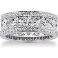 Empress 18ct White Gold 0.95cttw Diamond Band Ring - Ring Size L