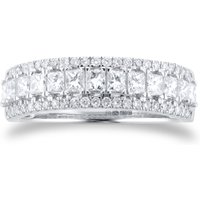 18ct White Gold 1.00ct Diamond Illusion Set Dress Ring - Ring Size M.5