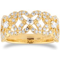 Floriana 18ct Yellow Gold 0.72cttw Diamond Ring - Ring Size P