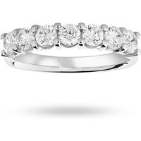 9 Carat White Gold 1.00 Carat Brilliant Cut Under Bezel Half Eternity Ring - Ring Size O