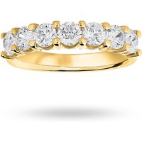 18 Carat Yellow Gold 1.30 Carat Brilliant Cut Under Bezel Half Eternity Ring - Ring Size O