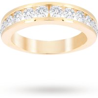 Brilliant Cut 1.00ct Channel Set Half Eternity Ring In 9ct Yellow Gold - Ring Size L