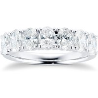 Platinum 1.50ct 7 Stone Oval Claw Set Eternity Ring
