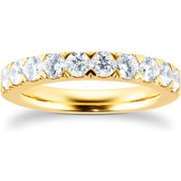 18ct Yellow Gold 1.00cttw Brilliant Cut Claw Set Diamond Eternity Ring- Ring Size P