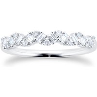 9ct White Gold 0.30cttw Diamond Mixed Cut Eternity Ring - Ring Size O