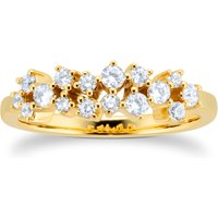 9ct Yellow Gold 0.50cttw Diamond Scatter Band Eternity Ring - Ring Size K