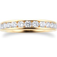 18ct Yellow Gold Diamond Channel Set Eternity Ring - Ring Size I