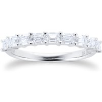 Platinum 0.90cttw Emerald Stacker Eternity Ring - Ring Size O