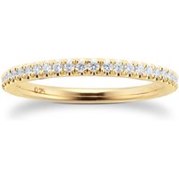 18ct Yellow Gold 0.25ct Diamond Claw Stacker Eternity Ring - Ring Size M