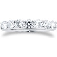 Platinum 1ct Diamond 7 Stone Eternity Ring - Ring Size N