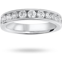 18ct White Gold 1.00cttw Round Brilliant Cut Diamond Channel Set Half Eternity Ring - Ring Size Z