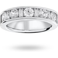 Platinum 1.45cttw Dot Dash Diamond Channel Half Eternity Ring - Ring Size P