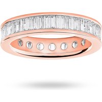 18ct Rose Gold 2.00cttw Baguette Cut Diamond Channel Half Eternity Ring - Ring Size R
