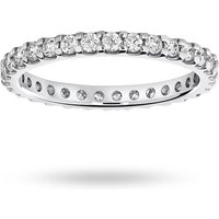 18ct White Gold 0.50cttw Round Brilliant Cut Diamond Claw Set Full Eternity Ring - Ring Size F