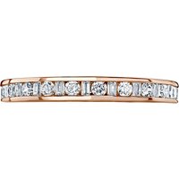 18ct Rose Gold 0.50cttw Dot Dash Diamond Channel Set Full Eternity Ring - Ring Size H