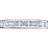 18ct White Gold 1.50cttw Dot Dash Diamond Channel Set Full Eternity Ring - Ring Size G