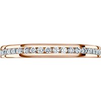 18ct Rose Gold 0.50cttw Round Brilliant Cut Diamond Channel Set Full Eternity Ring - Ring Size W