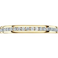 18ct Yellow Gold 0.50cttw Round Brilliant Cut Diamond Channel Set Full Eternity Ring - Ring Size Q