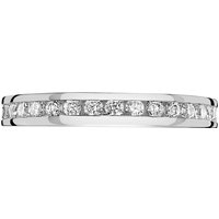 Platinum 0.75cttw Round Brilliant Cut Diamond Channel Set Full Eternity Ring - Ring Size W