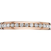 18ct Rose Gold 0.75cttw Round Brilliant Cut Diamond Channel Set Full Eternity Ring - Ring Size Q