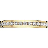 18ct Yellow Gold 0.75cttw Round Brilliant Cut Diamond Channel Set Full Eternity Ring - Ring Size S
