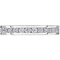 18ct White Gold 1.00cttw Round Brilliant Cut Diamond Channel Set Full Eternity Ring - Ring Size Z