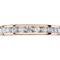 18ct Rose Gold 1.50cttw Round Brilliant Cut Diamond Channel Set Full Eternity Ring - Ring Size P