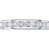 Platinum 2.00cttw Round Brilliant Cut Diamond Channel Set Full Eternity Ring - Ring Size Q