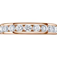 18ct Rose Gold 2.00cttw Round Brilliant Cut Diamond Channel Set Full Eternity Ring - Ring Size N