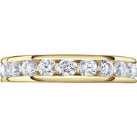 18ct Yellow Gold 2.00cttw Round Brilliant Cut Diamond Channel Set Full Eternity Ring - Ring Size S