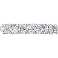 Platinum 0.78ct Oval Cut Diamond Fancy Half Eternity Ring - Ring Size R