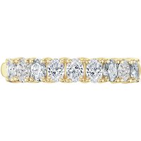 18ct Yellow Gold 0.78ct Oval Cut Diamond Fancy Half Eternity Ring - Ring Size H