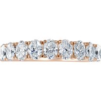 18ct Rose Gold 1.19ct Oval Cut Diamond Fancy Half Eternity Ring - Ring Size X