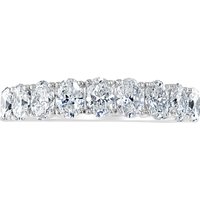 18ct White Gold 1.19ct Oval Cut Diamond Fancy Half Eternity Ring - Ring Size V
