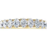 18ct Yellow Gold 1.19ct Oval Cut Diamond Fancy Half Eternity Ring - Ring Size S