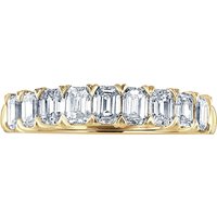 18ct Yellow Gold 1.19ct Emerald Cut Diamond Fancy Half Eternity Ring - Ring Size W