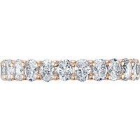 18ct Rose Gold 2.00ct Oval Cut Diamond Claw Set Full Eternity Ring - Ring Size W