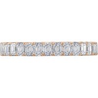 18ct Rose Gold 2.50ct Emerald Cut Diamond Claw Set Full Eternity Ring - Ring Size Z