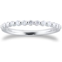 Platinum 0.25cttw Diamond Stacker Eternity Ring - RingSize L
