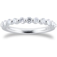 Platinum 0.50cttw Diamond Stacker Eternity Ring - RingSize I
