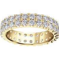 9ct Yellow Gold 2.00cttw Double Row Claw Set Diamond Full Eternity Ring - Ring Size Y