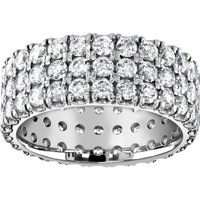 Platinum 3.00cttw Triple Row Claw Set Diamond Full Eternity Ring - Ring Size L
