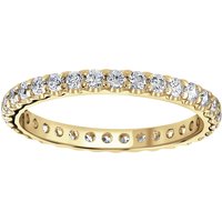 9ct Yellow Gold 0.75cttw Brilliant Cut Claw Set Diamond Full Eternity Ring - Ring Size G