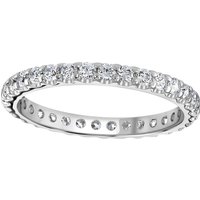 18ct White Gold 0.75cttw Brilliant Cut Claw Set Diamond Full Eternity Ring - Ring Size R