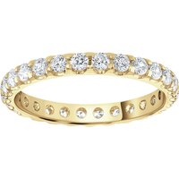 9ct Yellow Gold 1.00cttw Brilliant Cut Claw Set Diamond Full Eternity Ring - Ring Size T